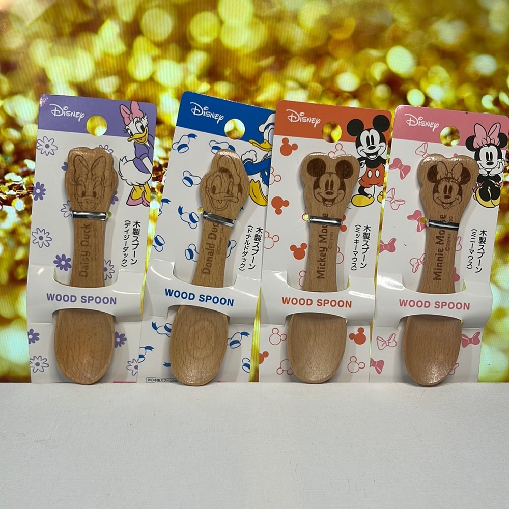Disney | Mini Wooden Spoons | Mickey | Minnie | Donald | Daisy | 4 pc Bundle